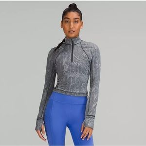 Lululemon cropped workout thin long sleeve half zip